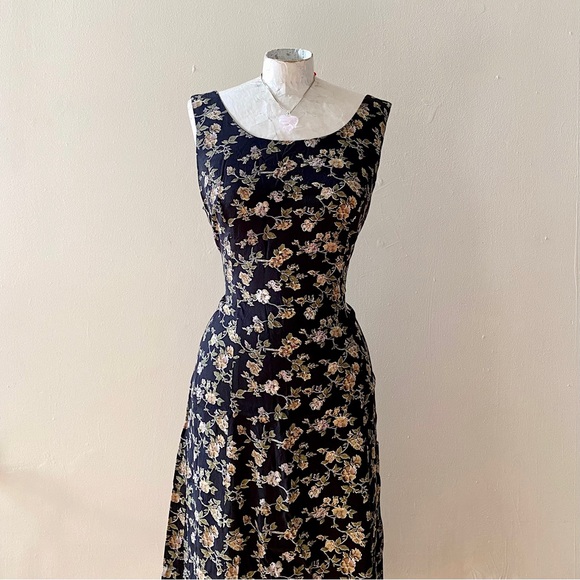 Vintage 90s Rayon Dress - Picture 3 of 8